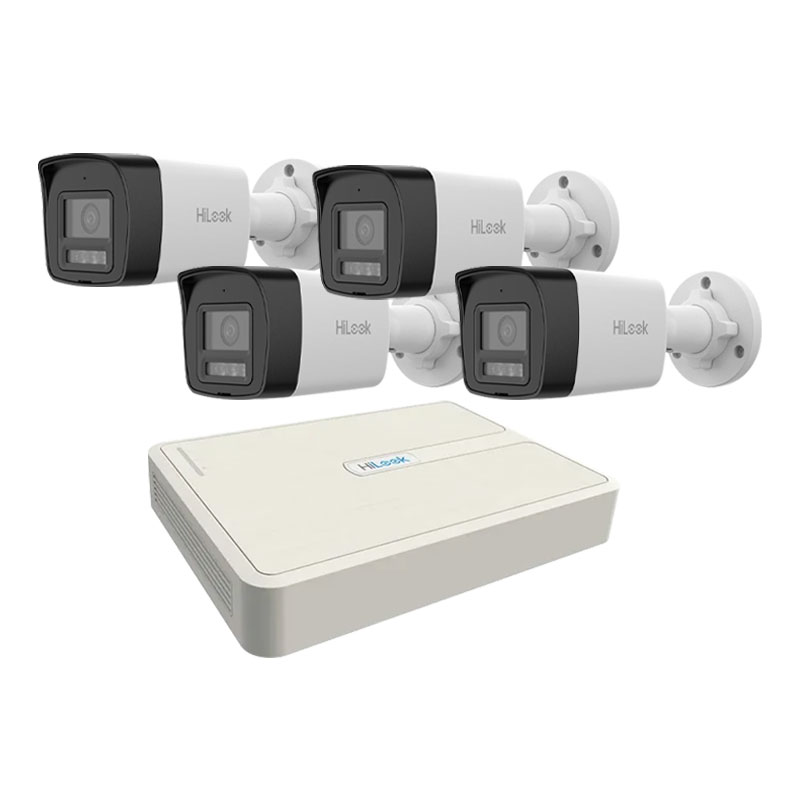 Kit Hikvision KIP4MP/4B con 4 cámaras Dual Light 4MP
